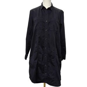 Everlane Shirt Dress Womens 4 Long Sleeve Button Front Casual Pockets Dress